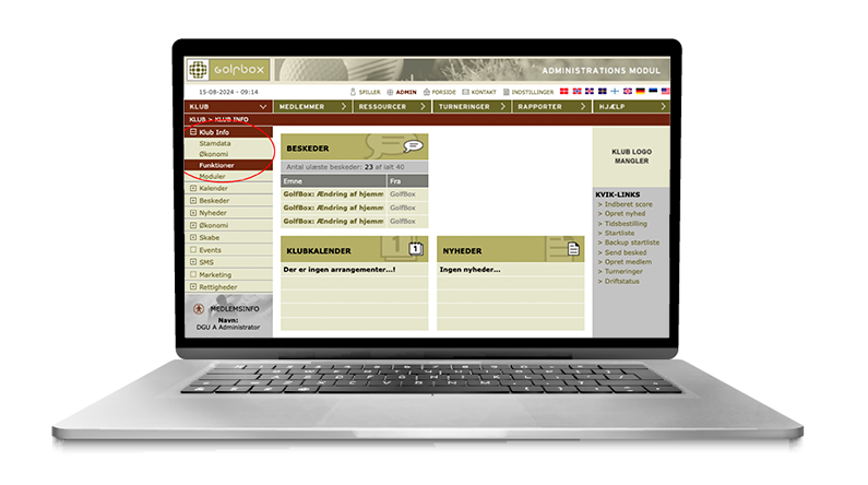 Golfbox registrering af frivillige