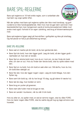 bare spil reglerne forside